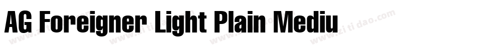AG Foreigner Light Plain Medium字体转换